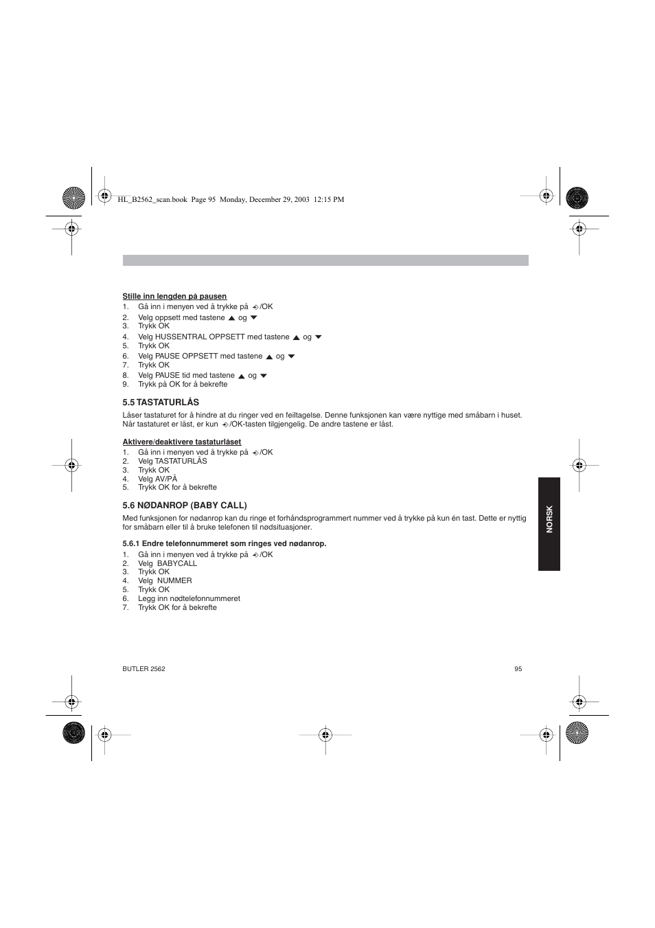 Topcom BUTLER 2562 User Manual | Page 95 / 144