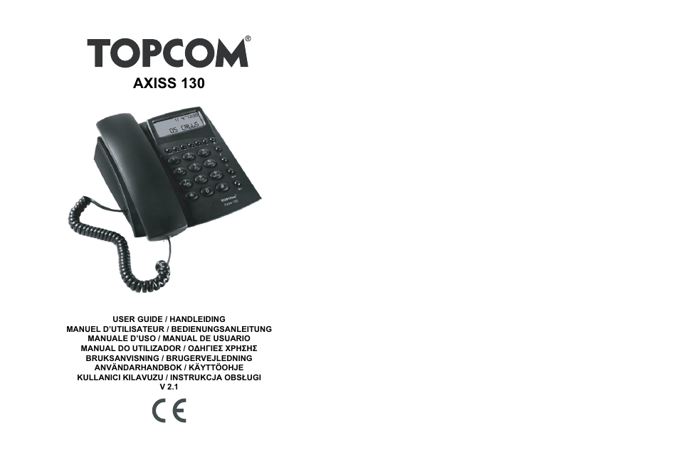 Topcom AXISS 130 User Manual | 76 pages