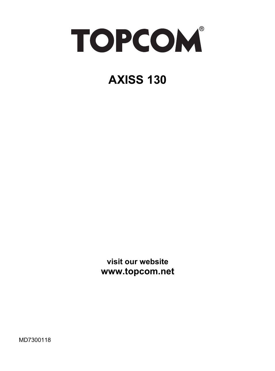 Axiss 130 | Topcom AXISS 130 User Manual | Page 76 / 76