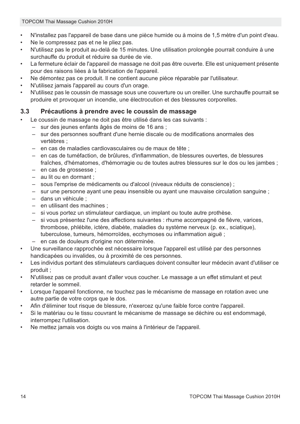 Topcom TMC-2010H User Manual | Page 14 / 72