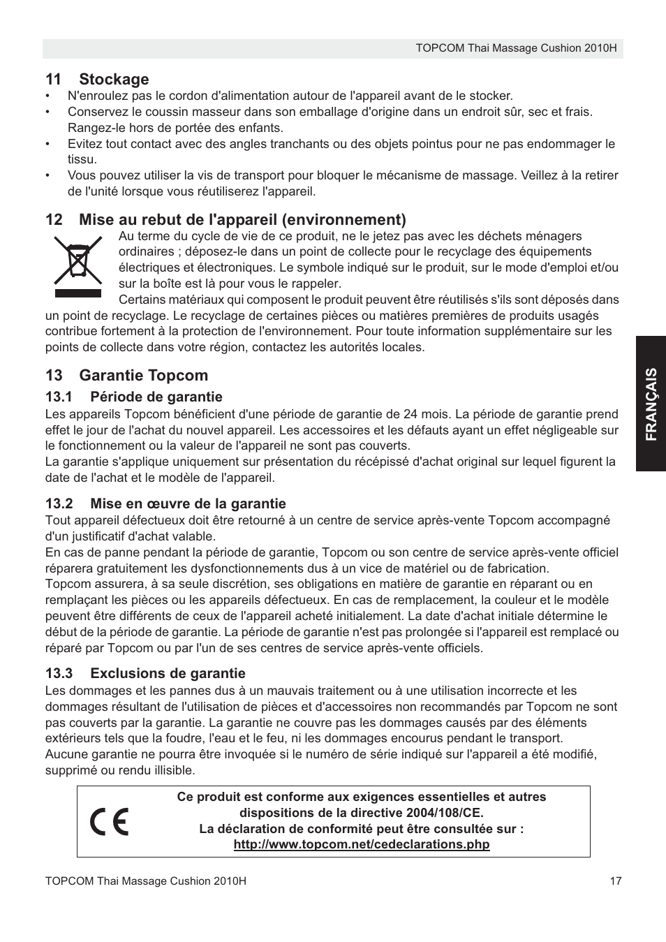 Topcom TMC-2010H User Manual | Page 17 / 72