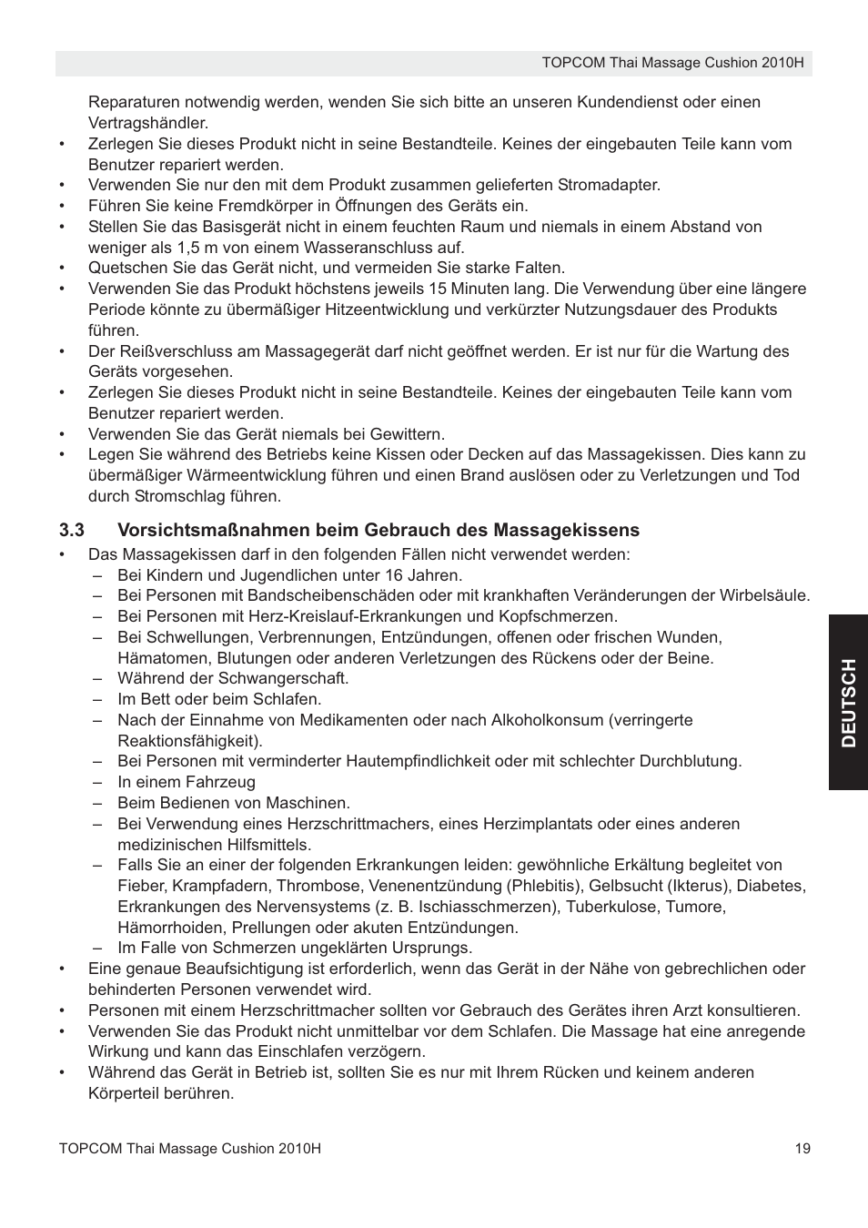 Topcom TMC-2010H User Manual | Page 19 / 72