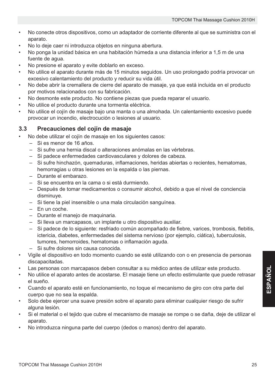 Topcom TMC-2010H User Manual | Page 25 / 72