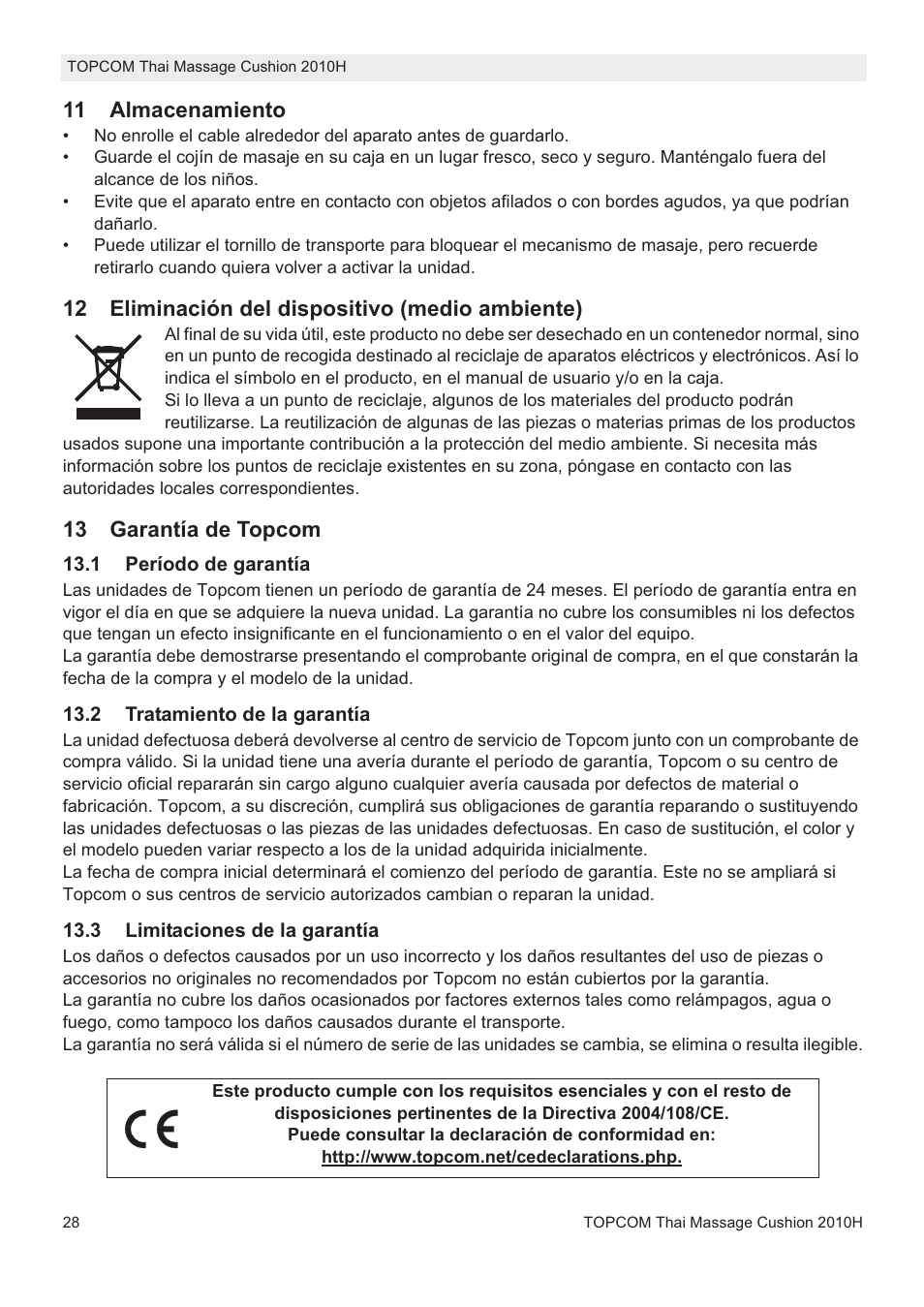 Topcom TMC-2010H User Manual | Page 28 / 72