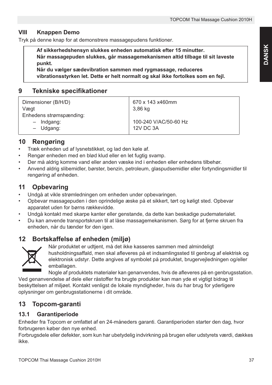Topcom TMC-2010H User Manual | Page 37 / 72