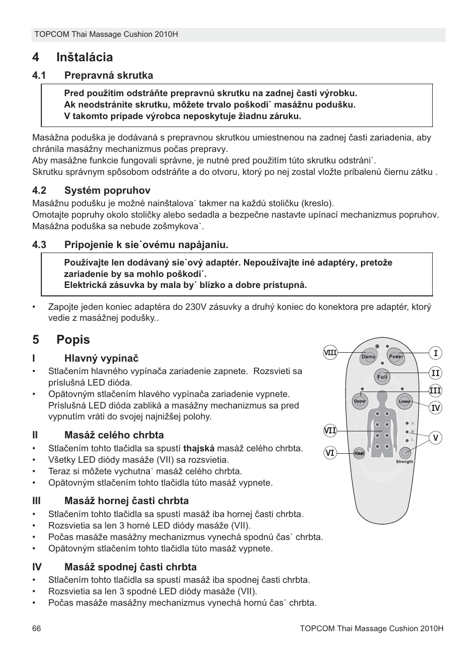 4inštalácia, 5popis | Topcom TMC-2010H User Manual | Page 66 / 72