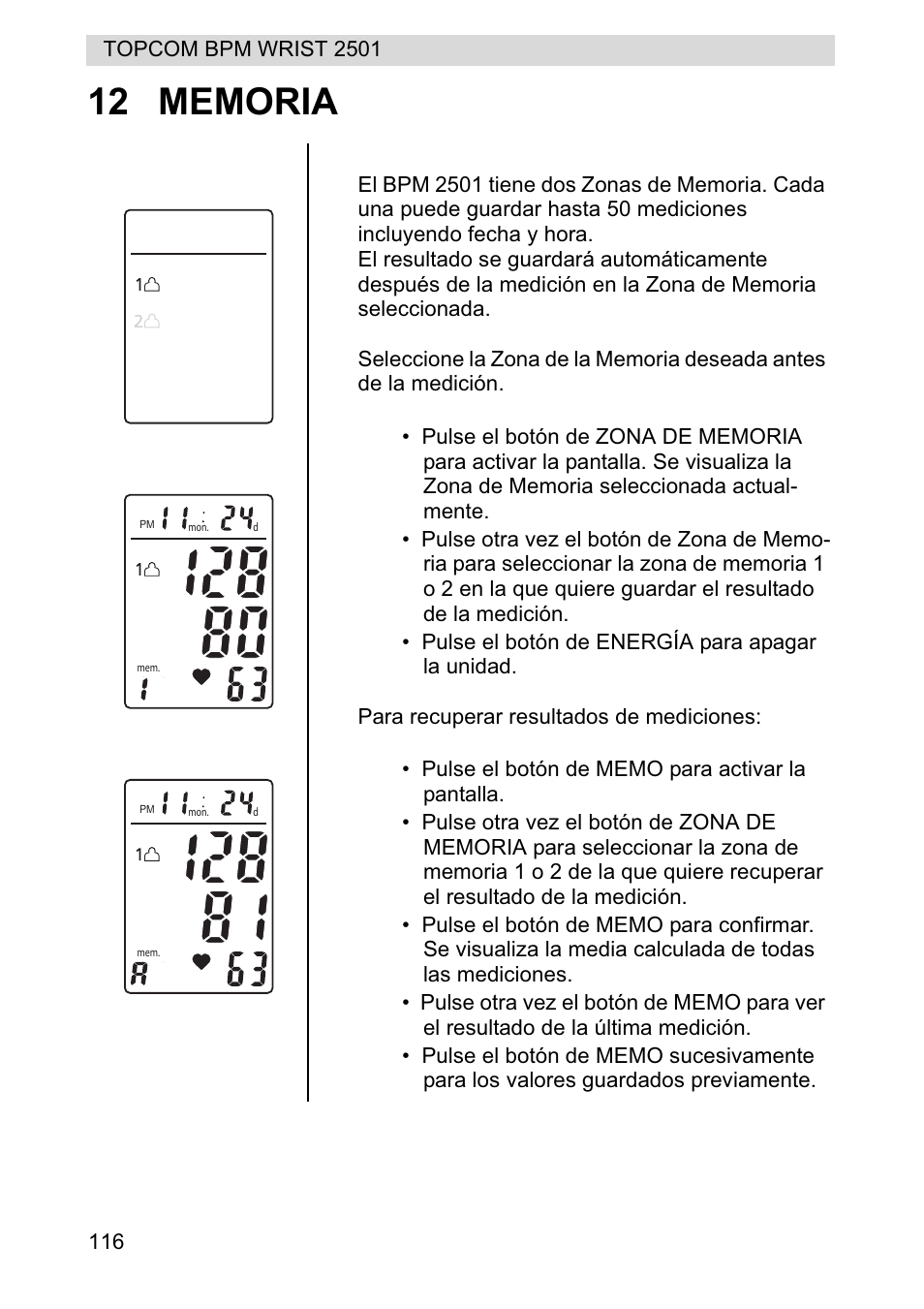 Topcom BPM WRIST 2501 User Manual | Page 116 / 120