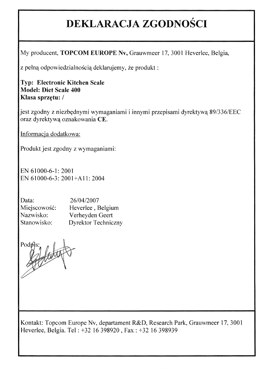 Topcom 400 User Manual | Page 86 / 88