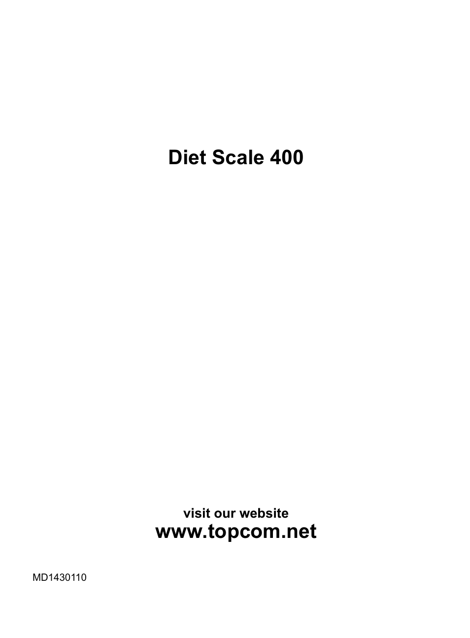 Diet scale 400 | Topcom 400 User Manual | Page 88 / 88