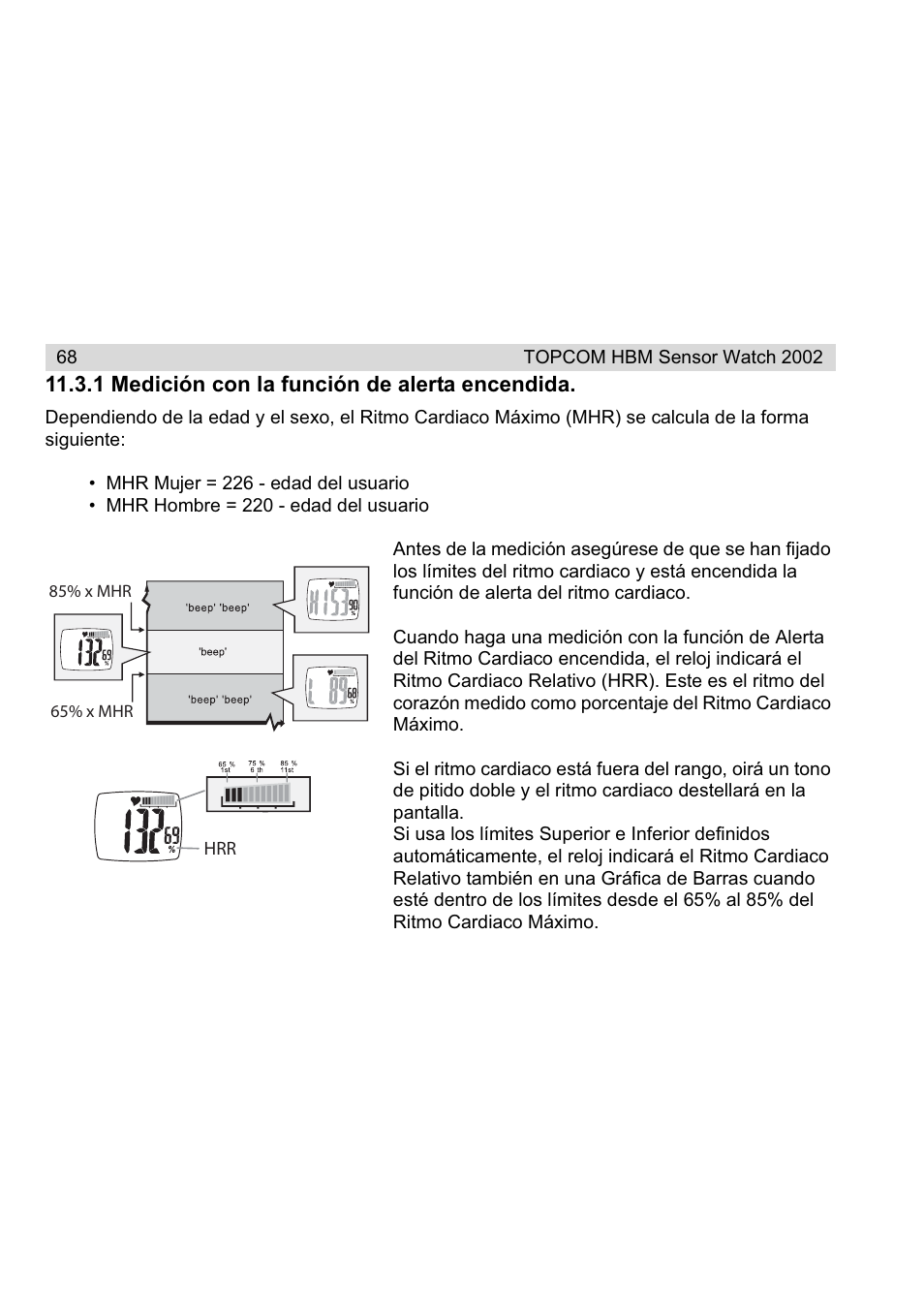 Topcom HBM Sensor Watch 2002 User Manual | Page 68 / 72