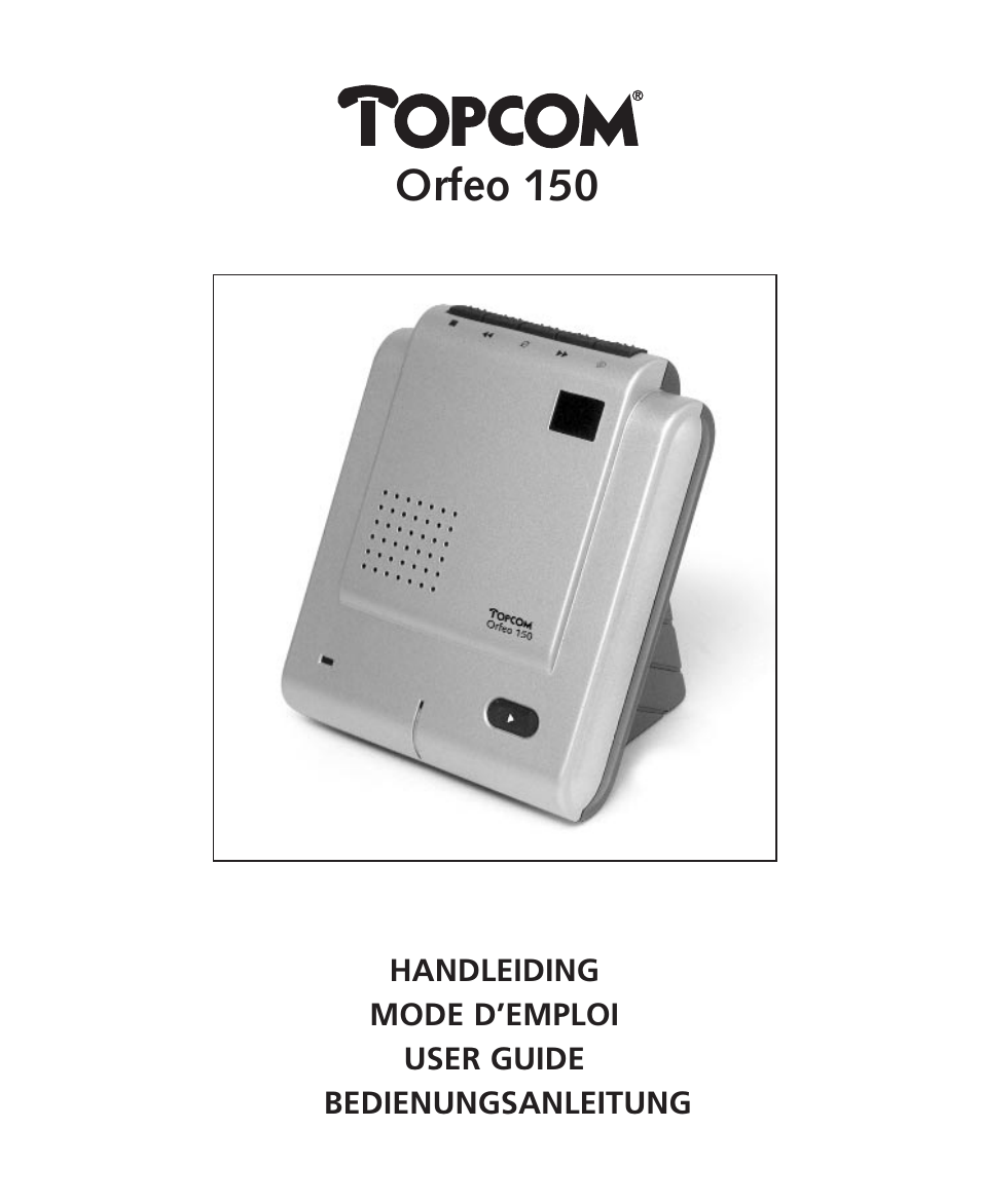 Topcom ORFEO 150 User Manual | 44 pages