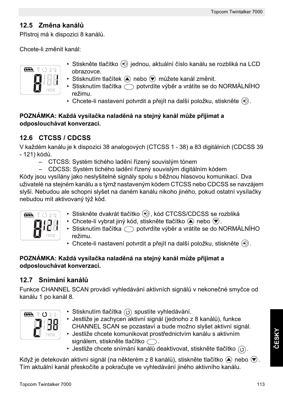 Topcom TWINTALKER 7000 User Manual | Page 113 / 148