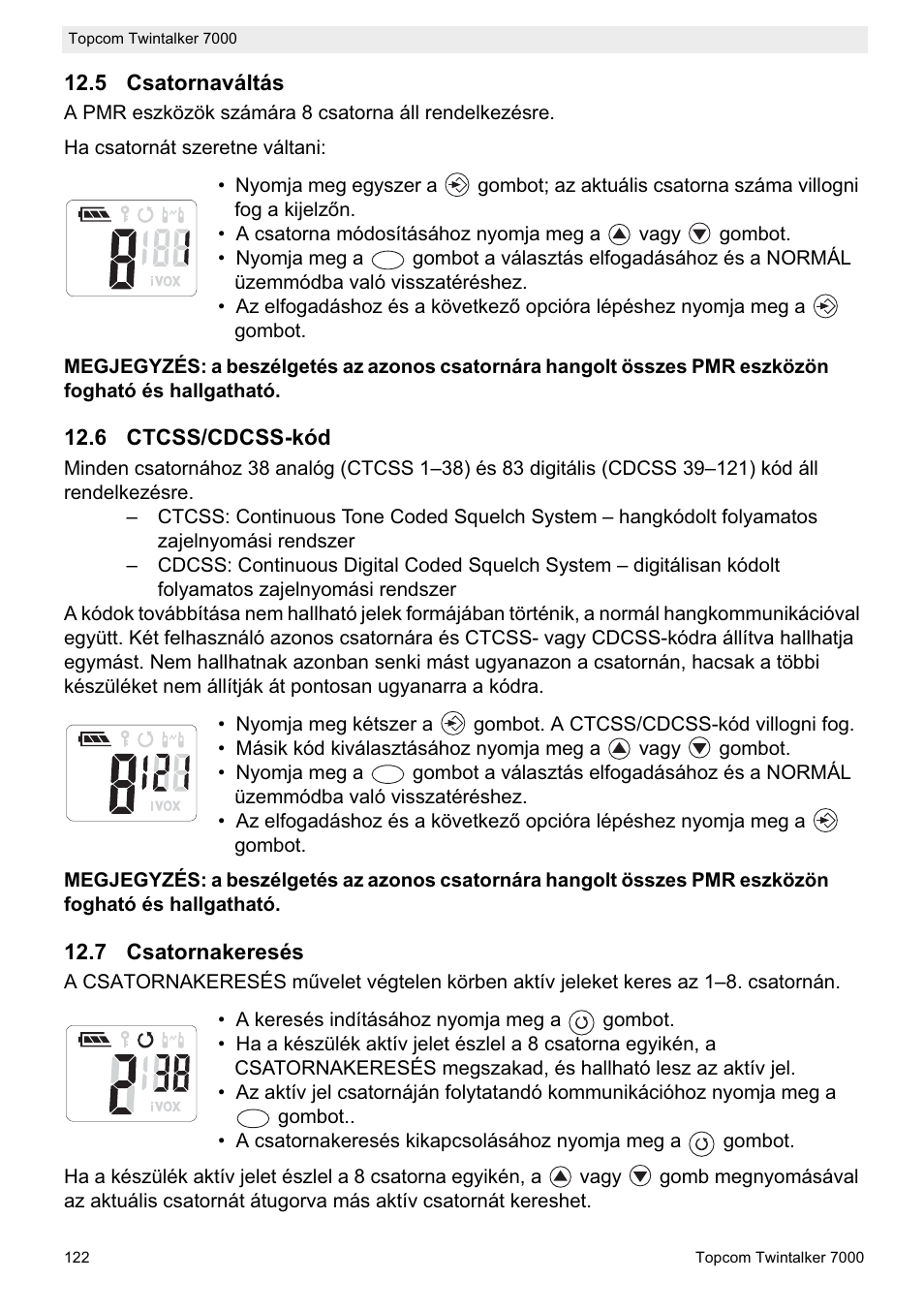 Topcom TWINTALKER 7000 User Manual | Page 122 / 148