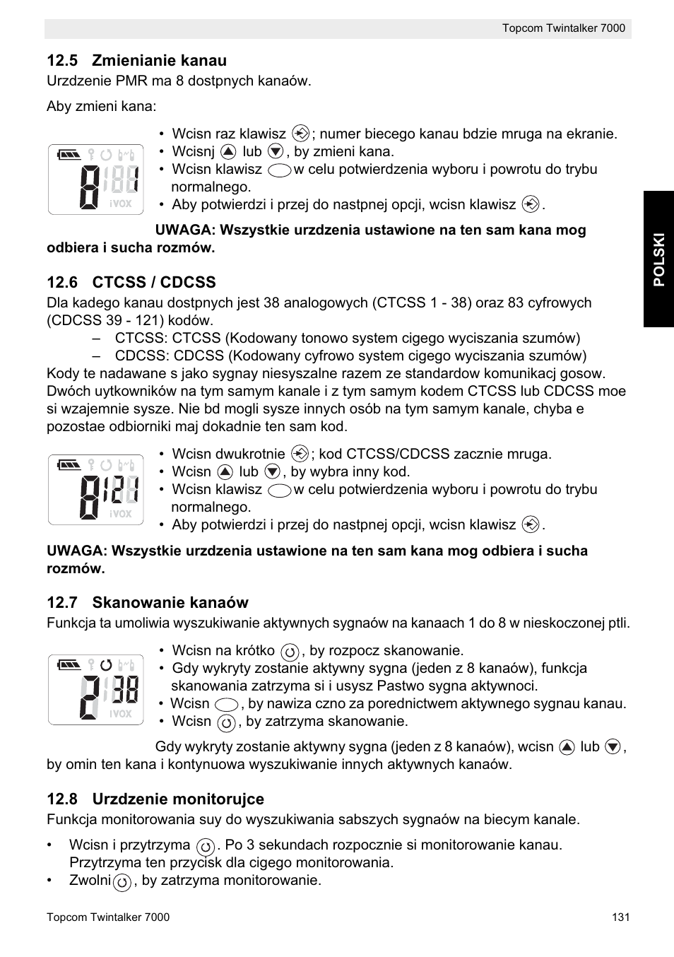 Topcom TWINTALKER 7000 User Manual | Page 131 / 148