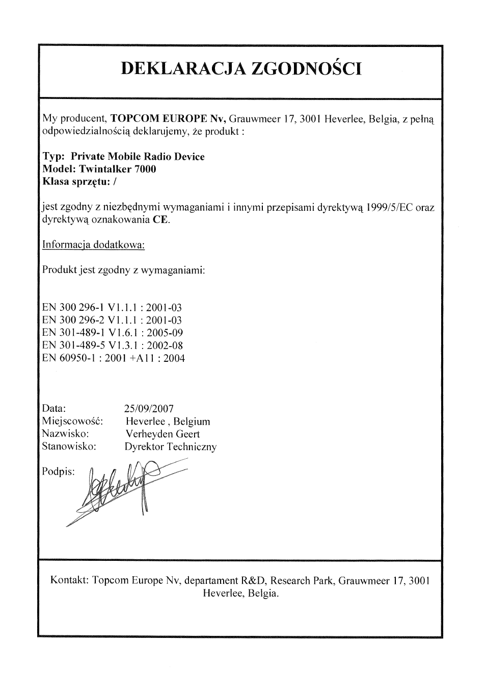 Topcom TWINTALKER 7000 User Manual | Page 146 / 148