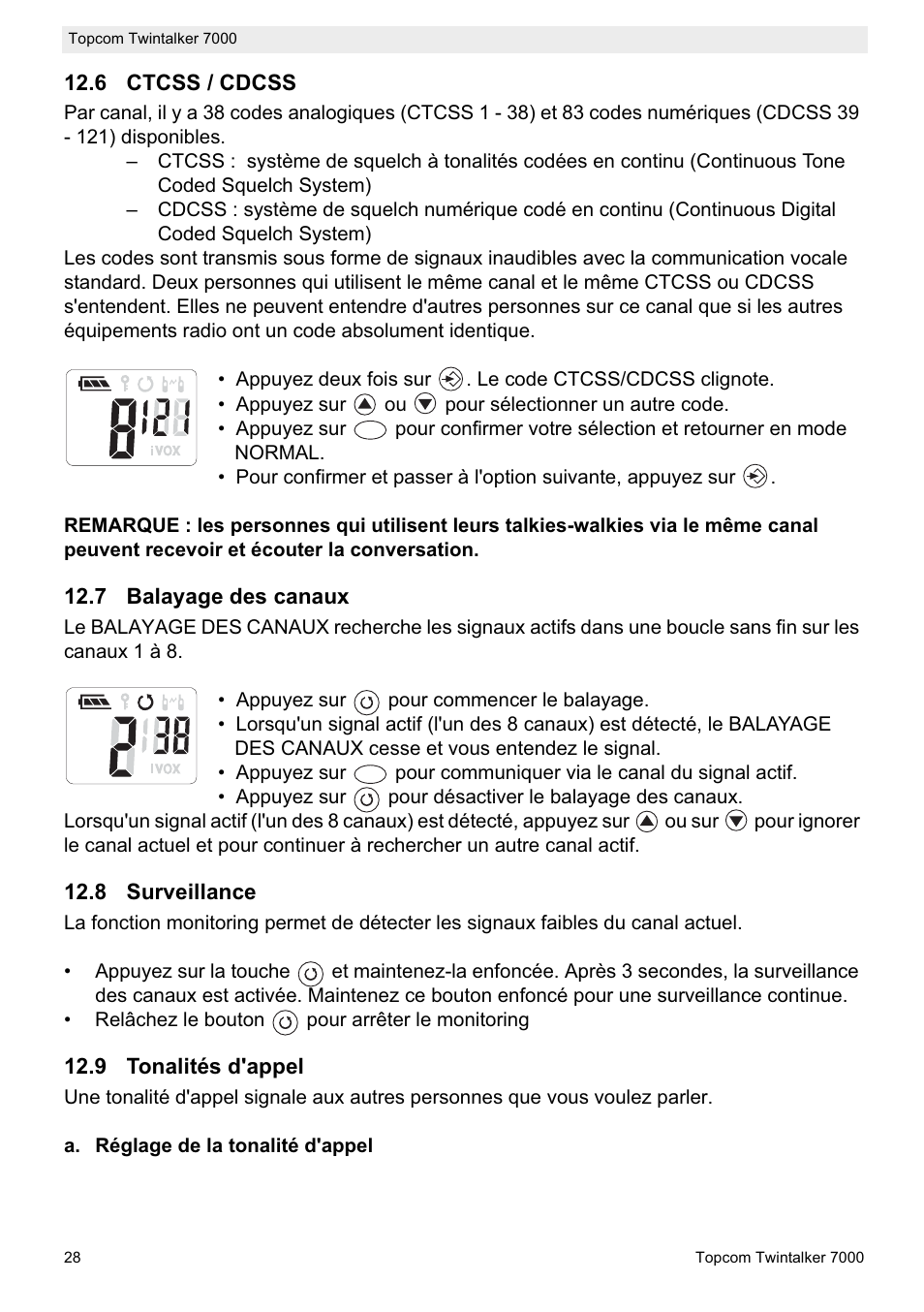 Topcom TWINTALKER 7000 User Manual | Page 28 / 148