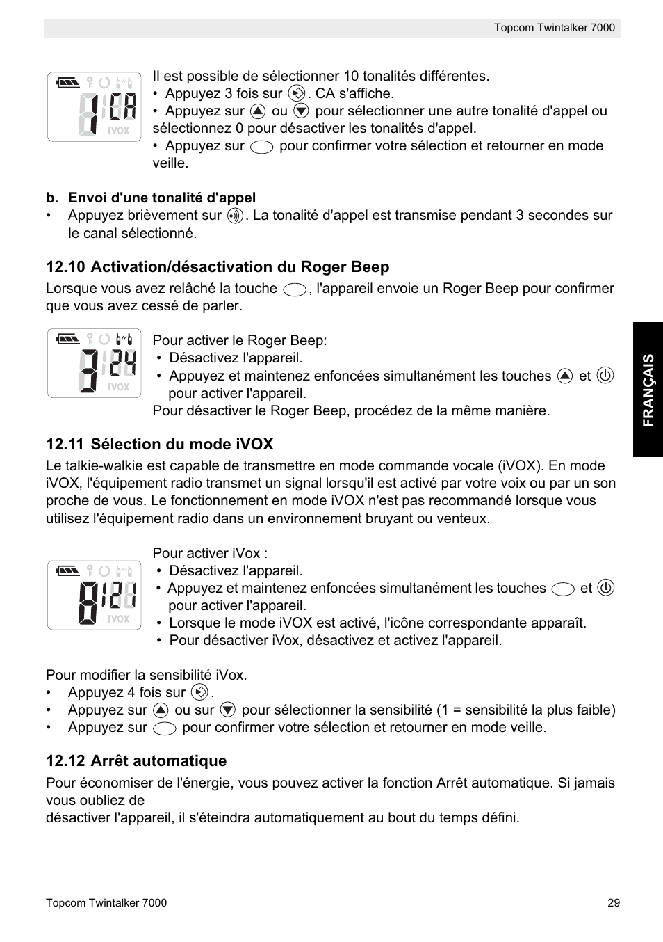 Topcom TWINTALKER 7000 User Manual | Page 29 / 148
