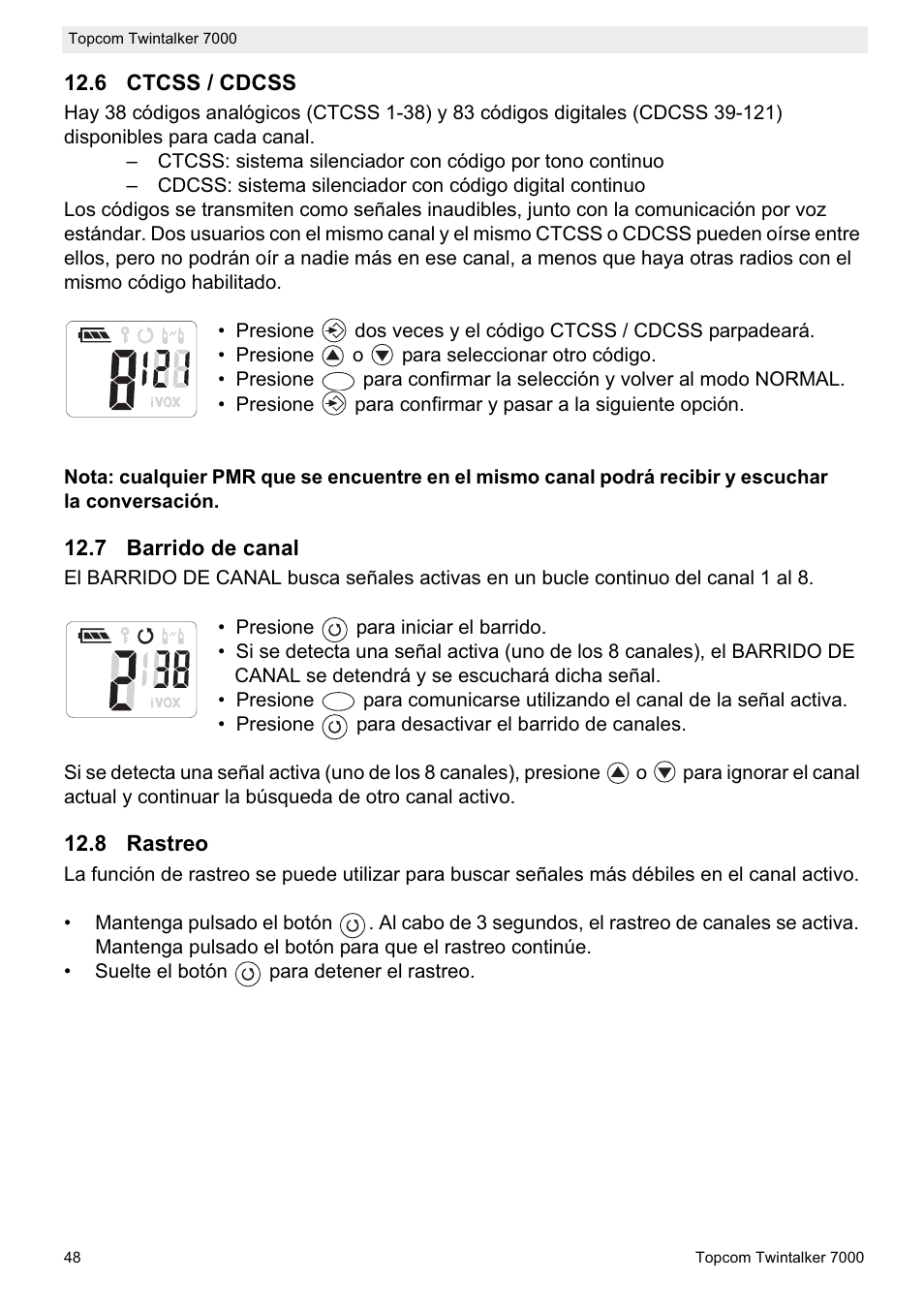 Topcom TWINTALKER 7000 User Manual | Page 48 / 148