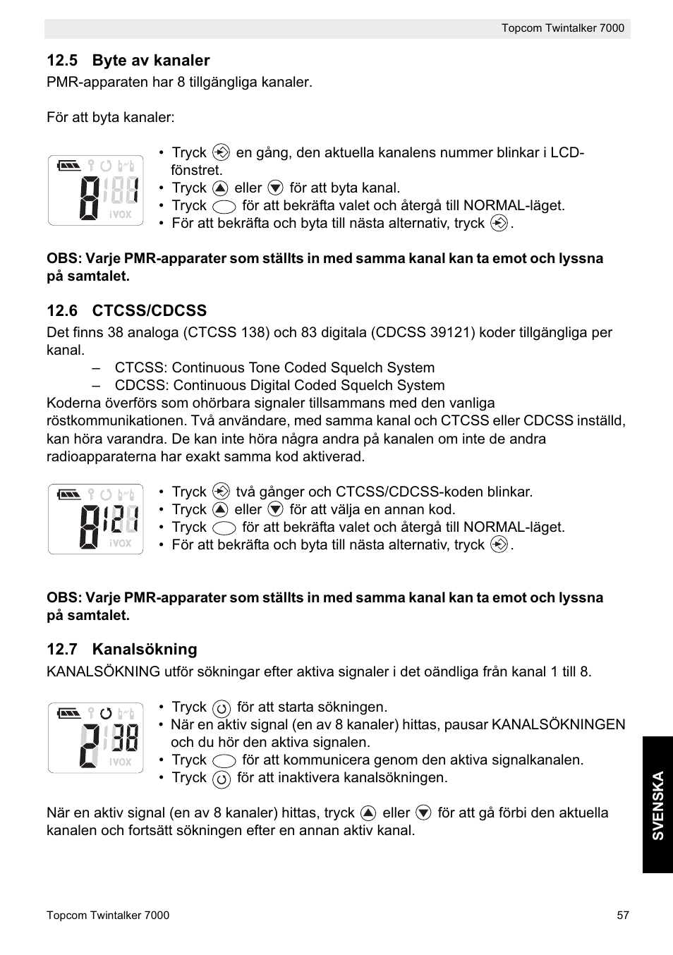 Topcom TWINTALKER 7000 User Manual | Page 57 / 148