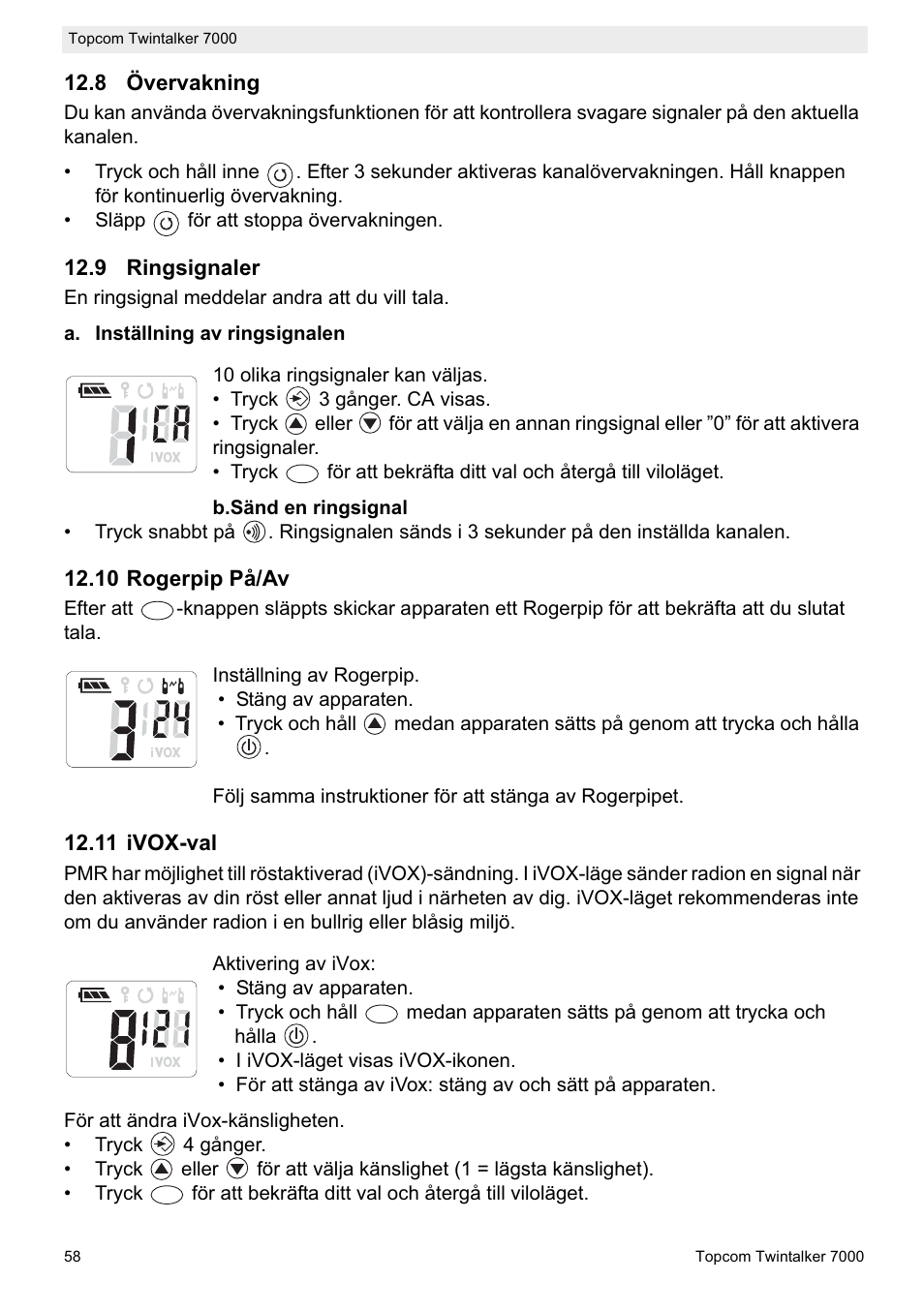 Topcom TWINTALKER 7000 User Manual | Page 58 / 148