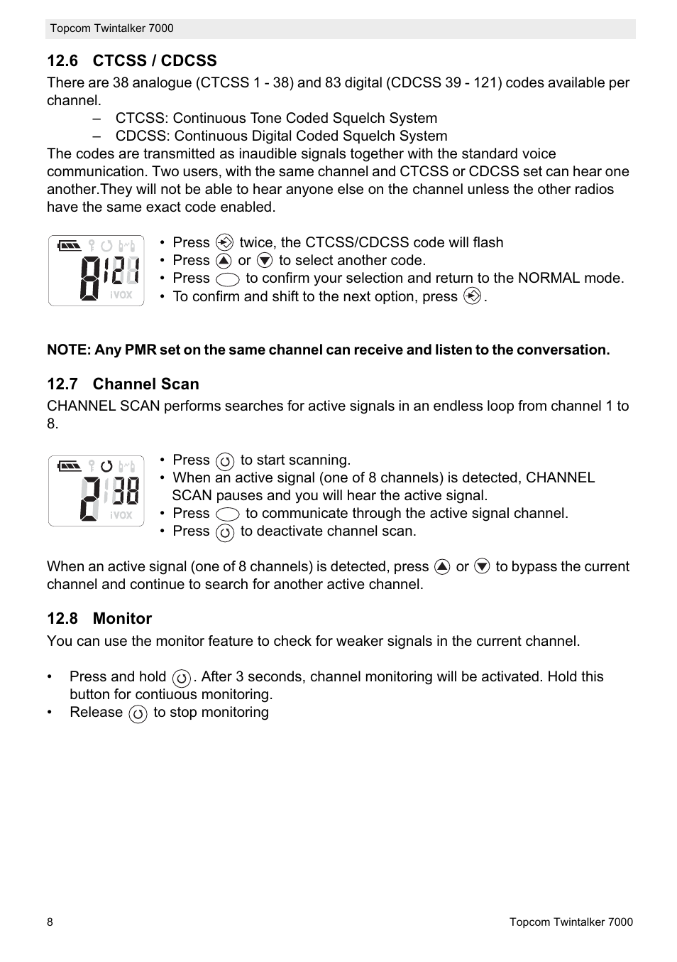 Topcom TWINTALKER 7000 User Manual | Page 8 / 148