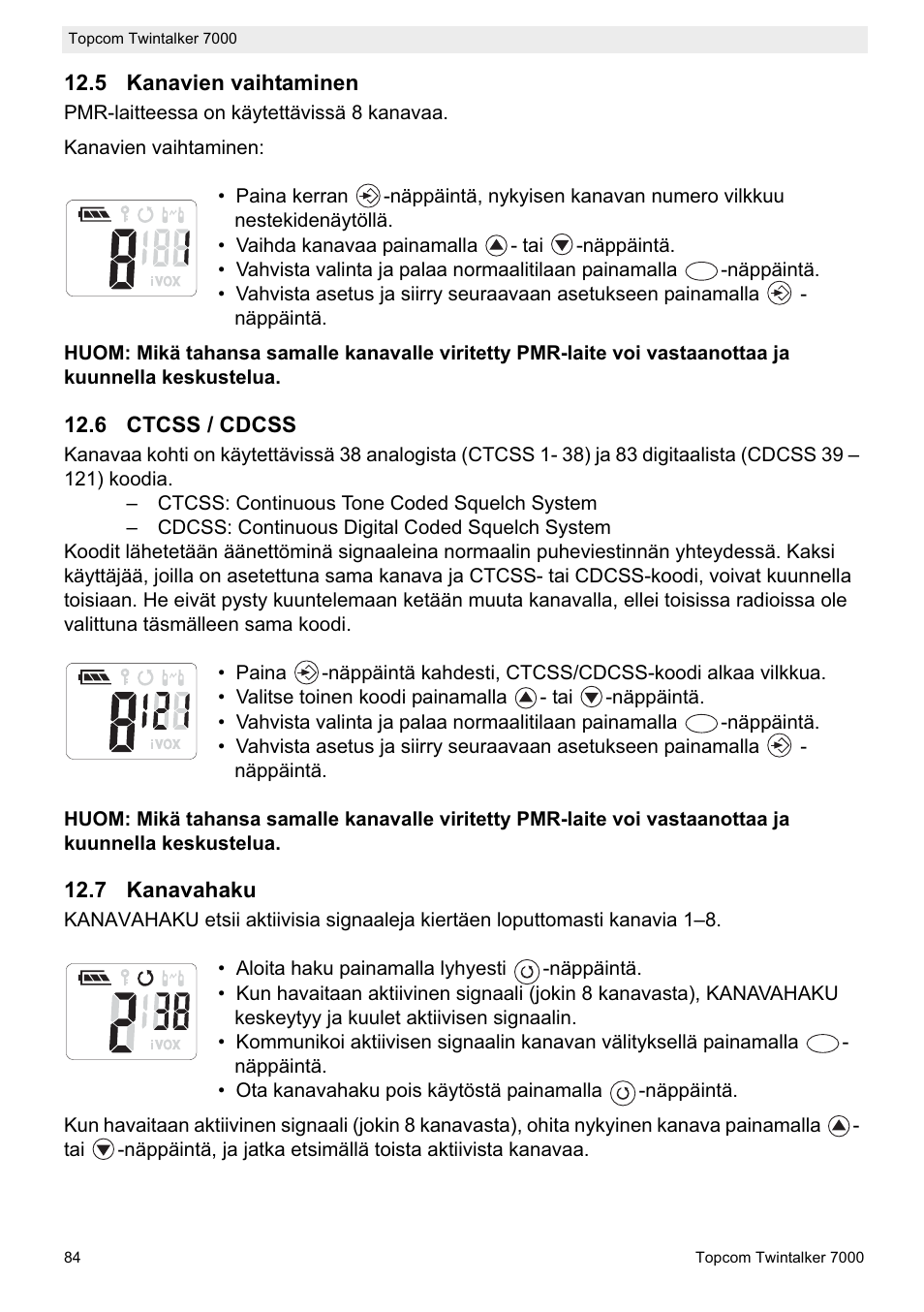 Topcom TWINTALKER 7000 User Manual | Page 84 / 148
