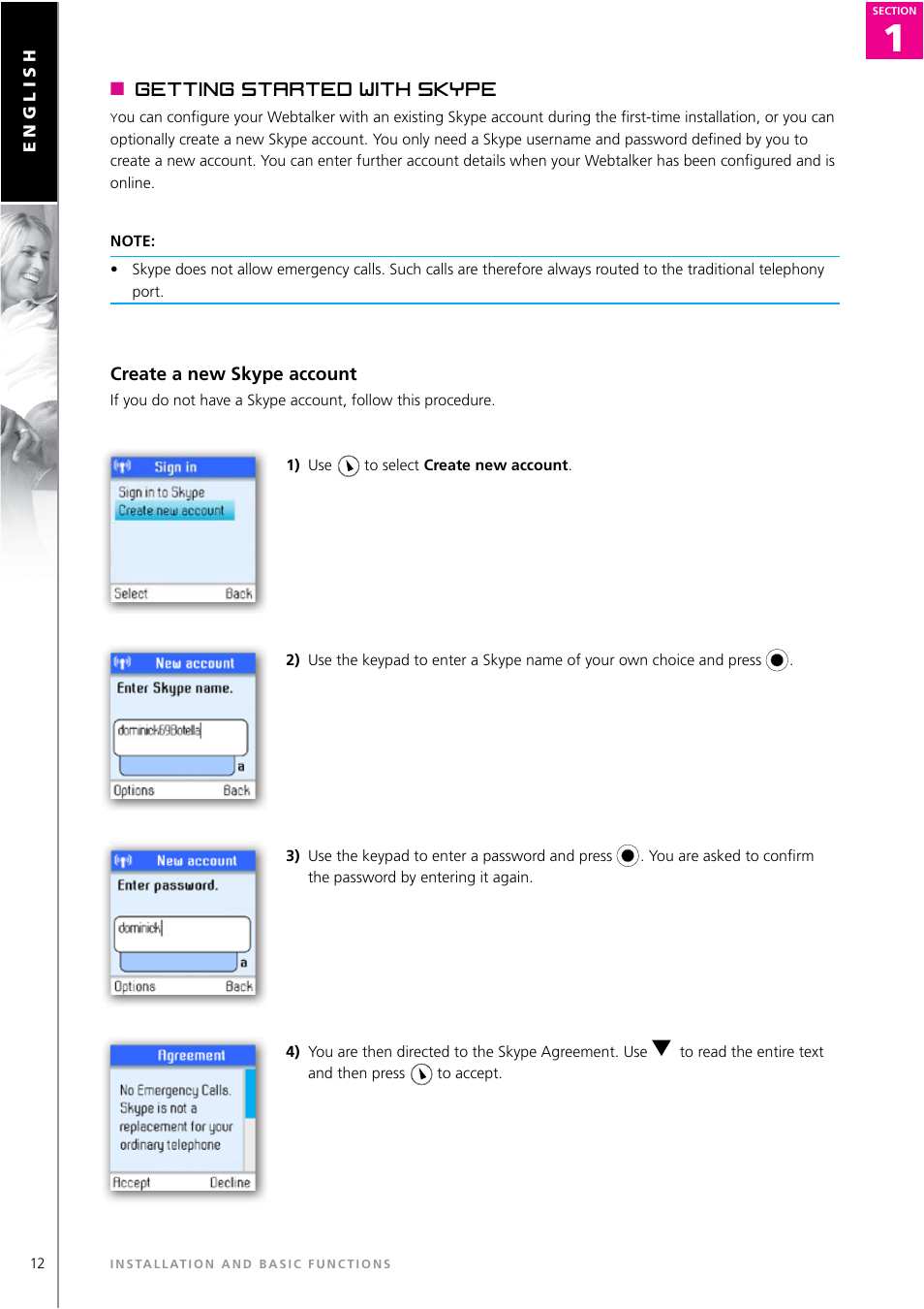 Getting started with skype | Topcom WEBTALKER 6000 User Manual | Page 12 / 88