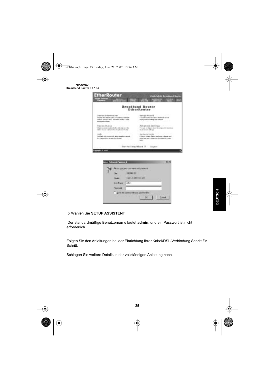 Topcom BR 104 User Manual | Page 25 / 45