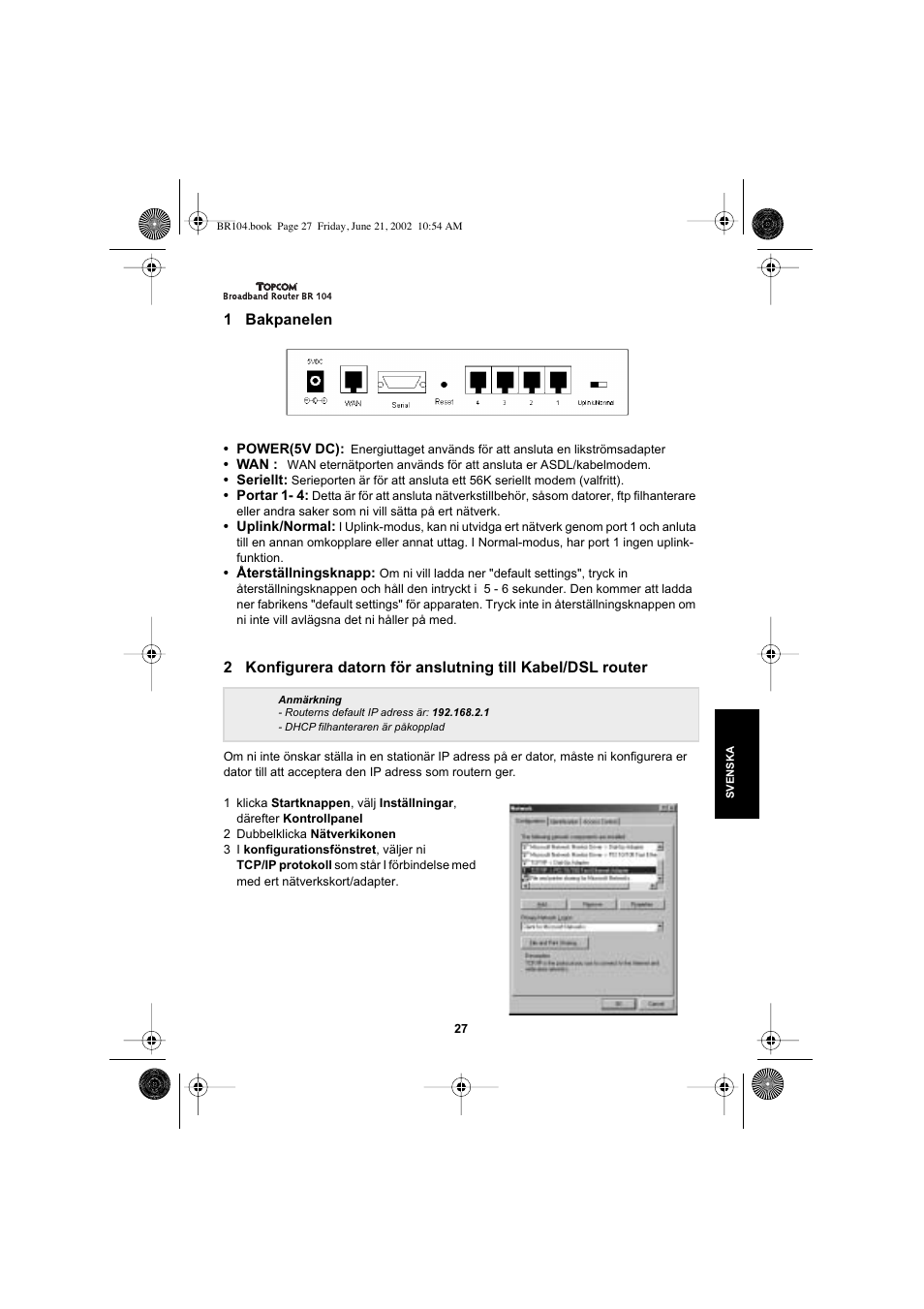Topcom BR 104 User Manual | Page 27 / 45