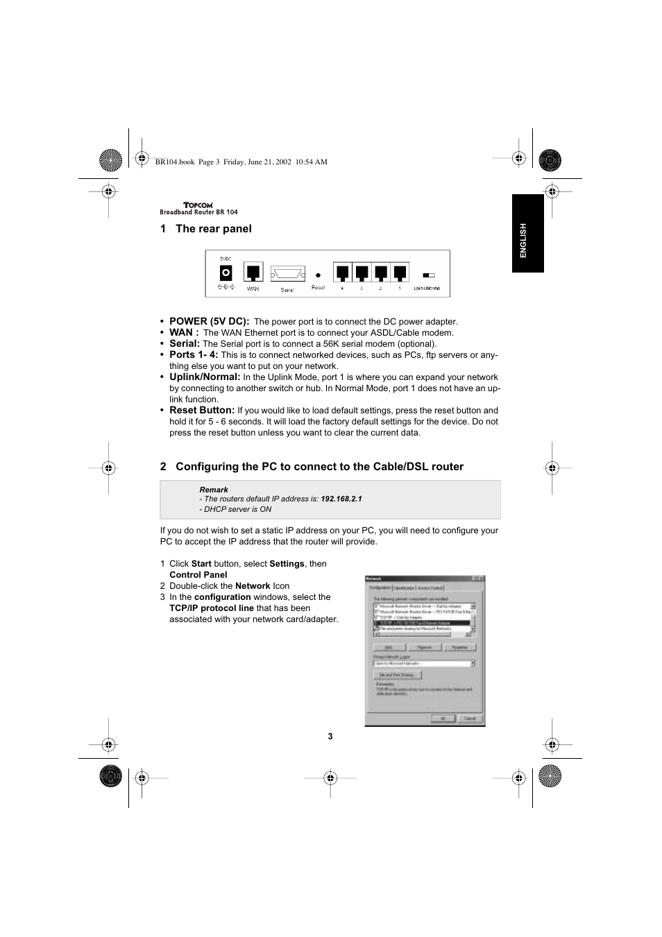 Topcom BR 104 User Manual | Page 3 / 45