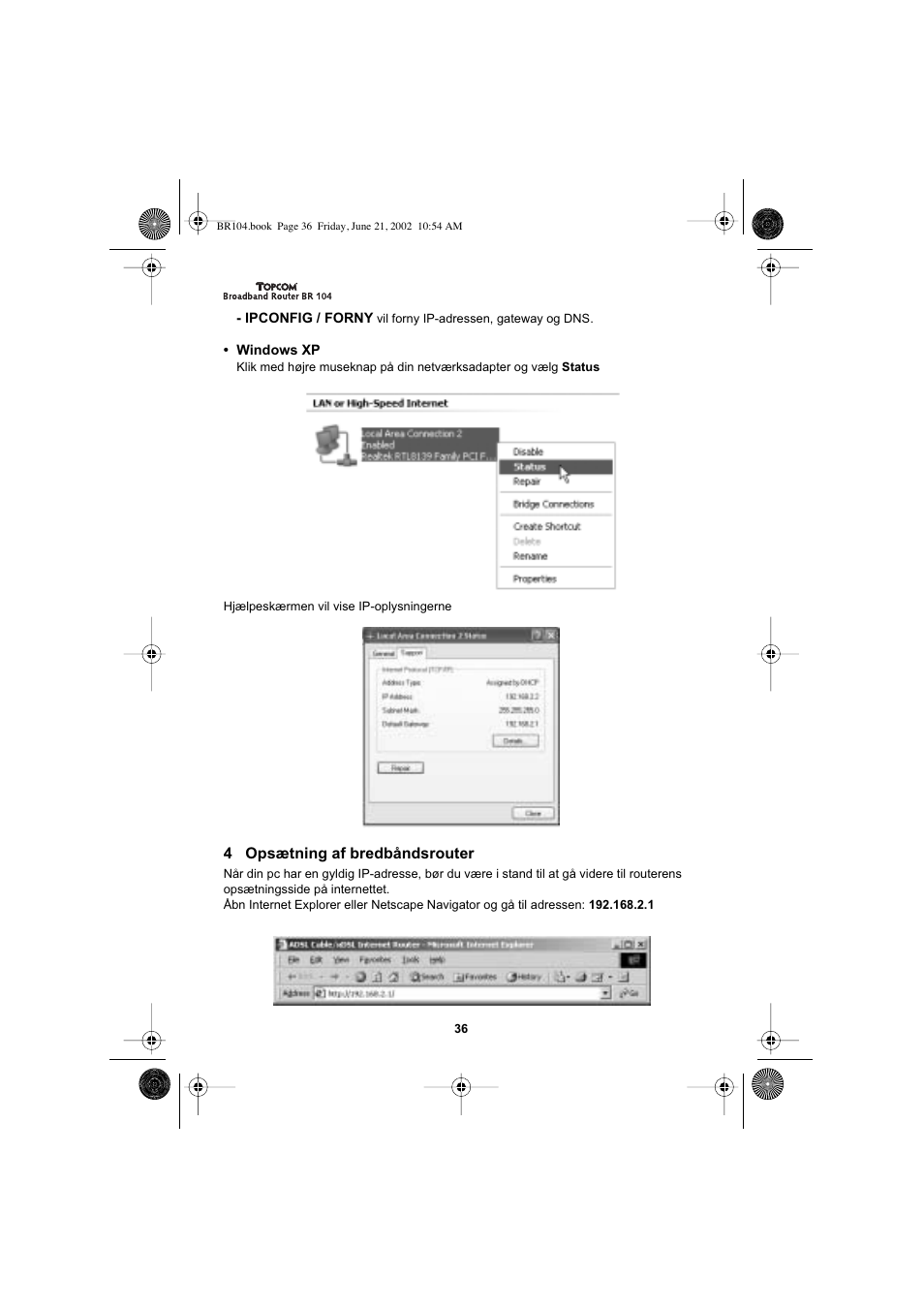 Topcom BR 104 User Manual | Page 36 / 45