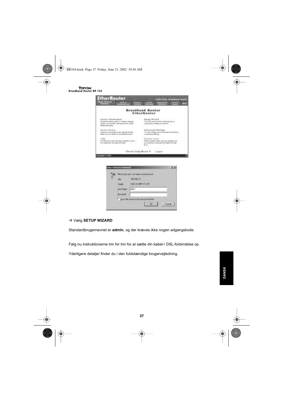 Topcom BR 104 User Manual | Page 37 / 45