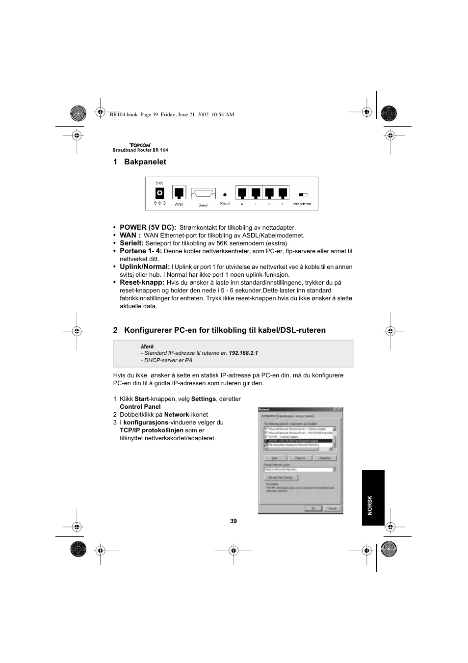 Topcom BR 104 User Manual | Page 39 / 45