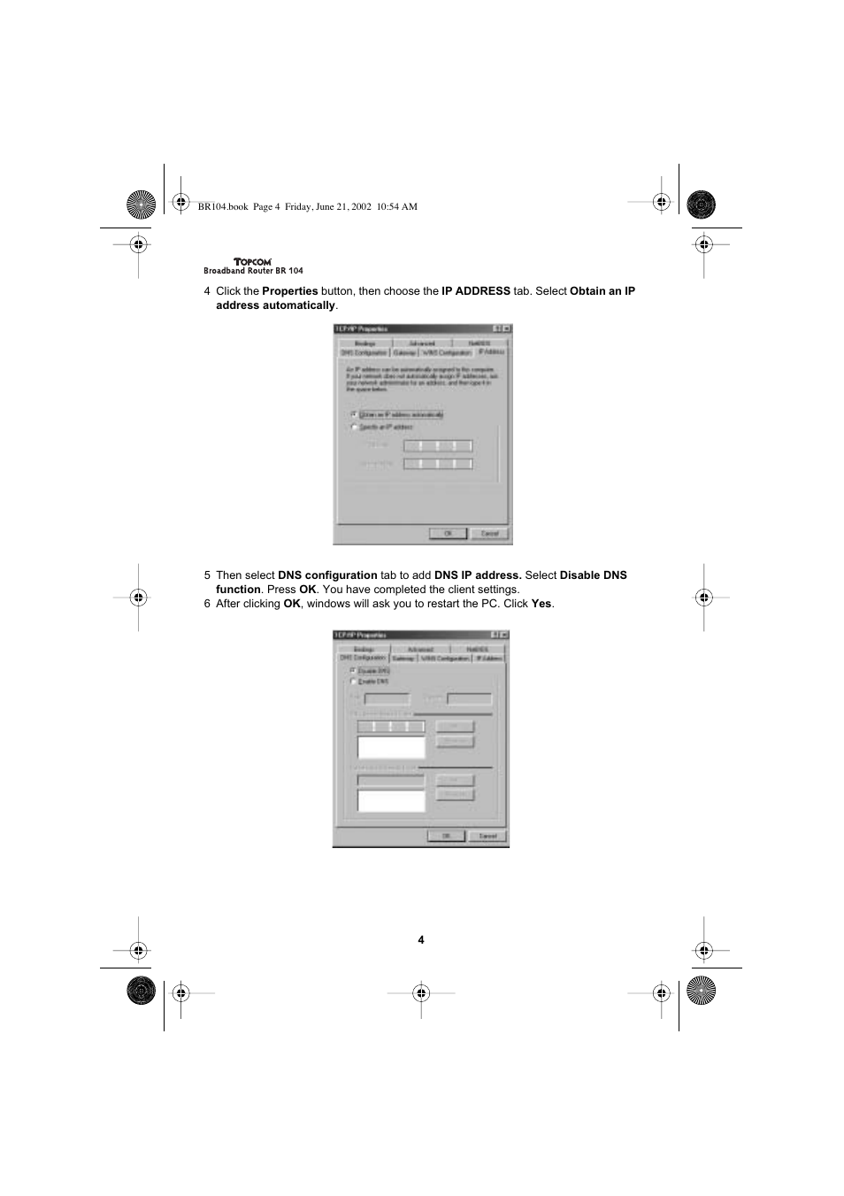 Topcom BR 104 User Manual | Page 4 / 45