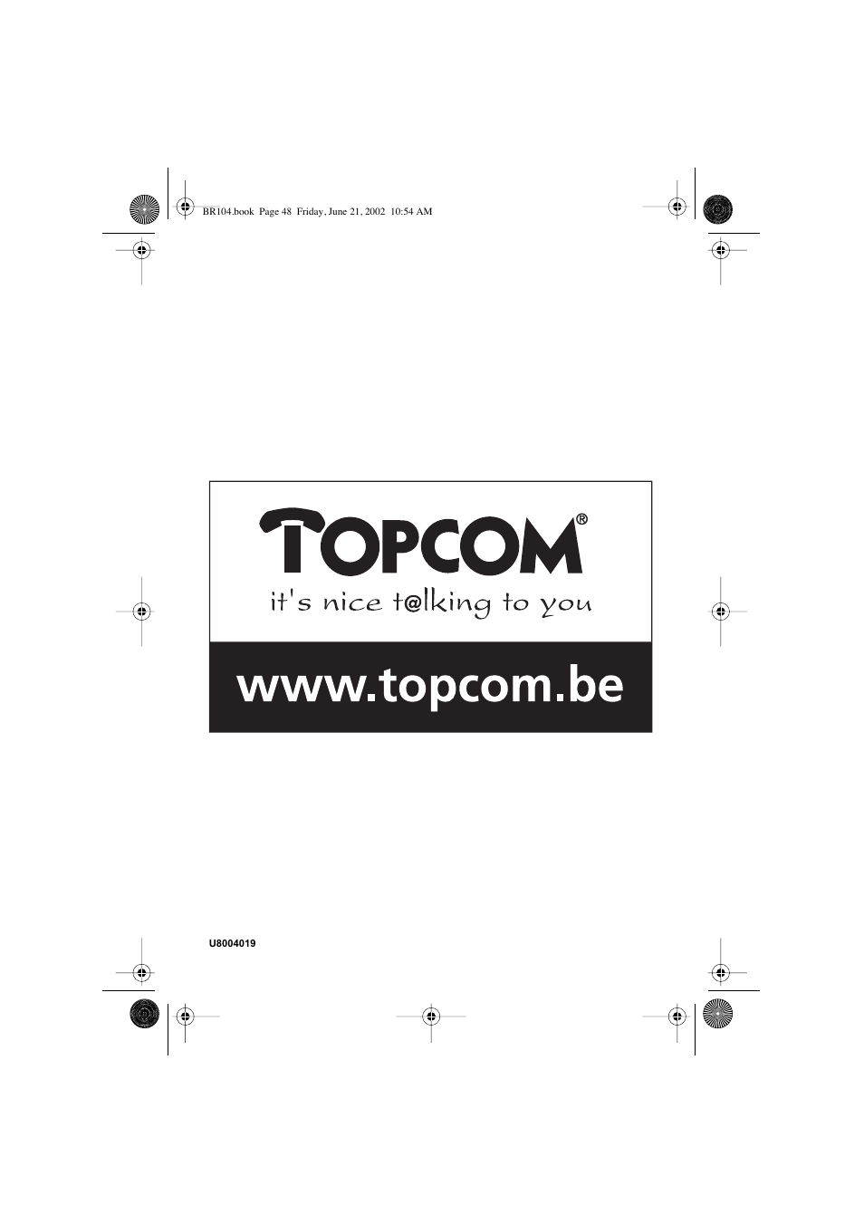 Topcom BR 104 User Manual | Page 45 / 45