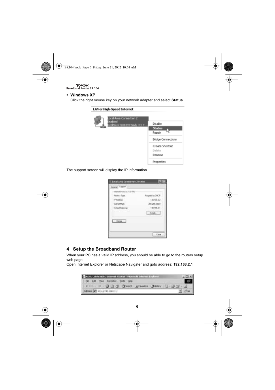 Topcom BR 104 User Manual | Page 6 / 45