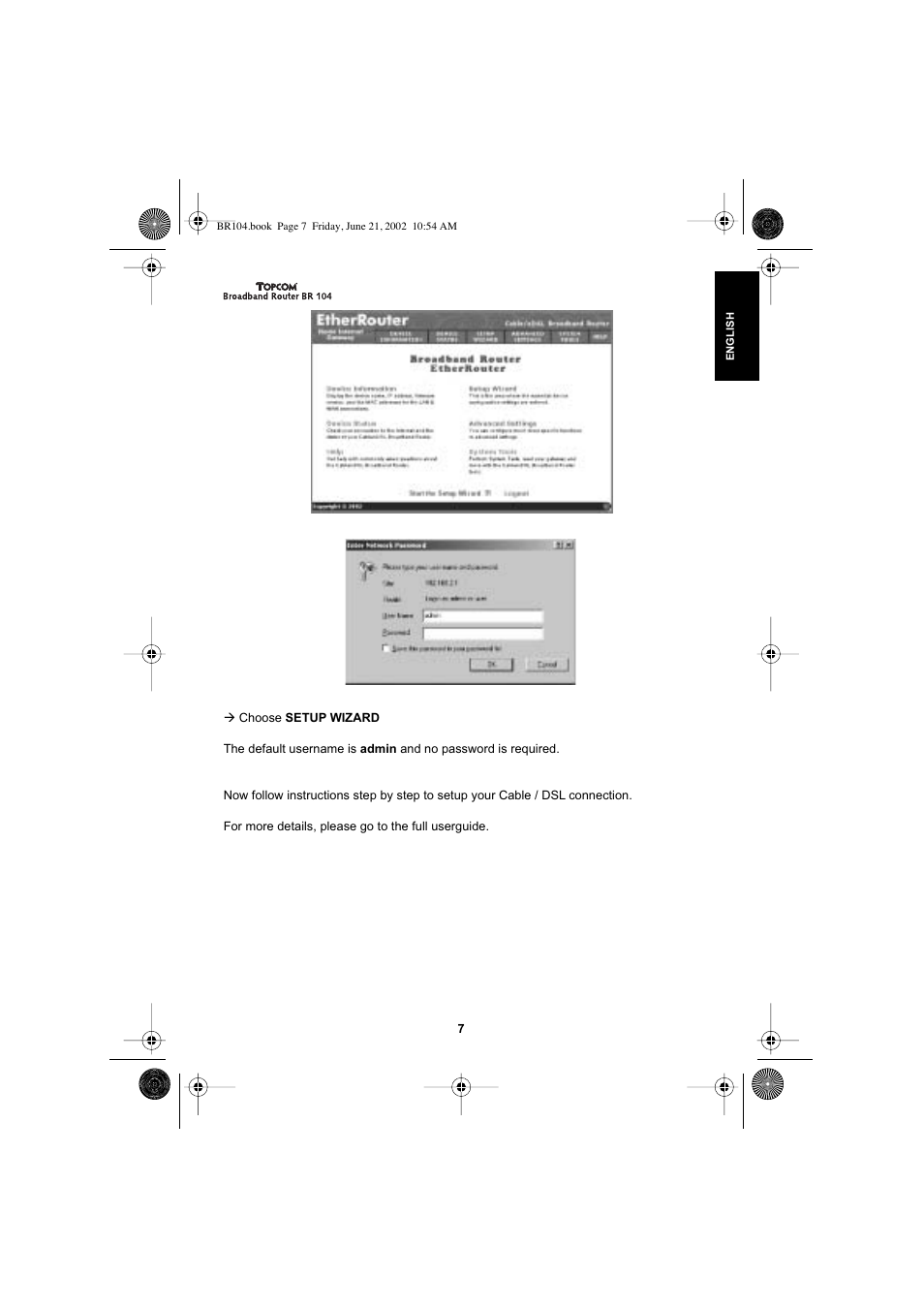 Topcom BR 104 User Manual | Page 7 / 45