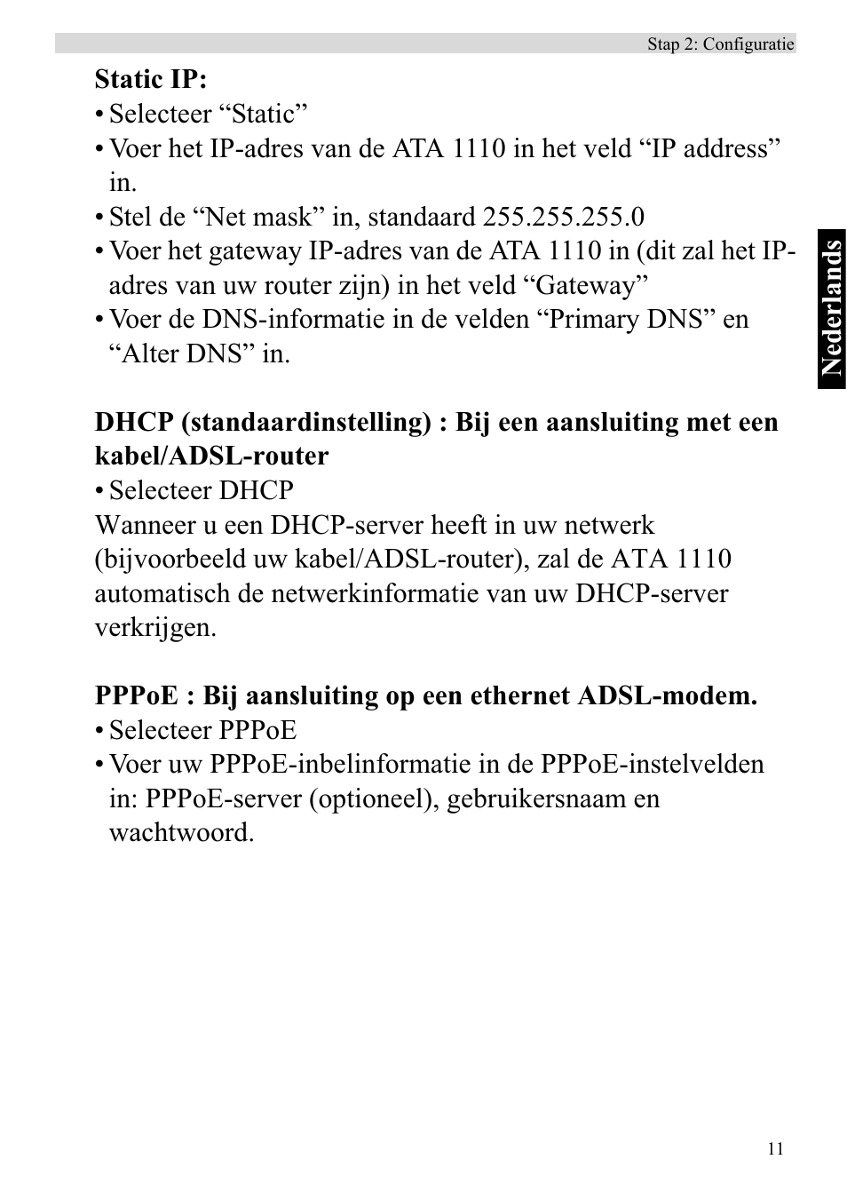 Topcom ATA 1110 User Manual | Page 13 / 40