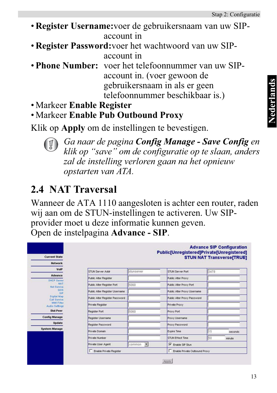 4 nat traversal | Topcom ATA 1110 User Manual | Page 15 / 40