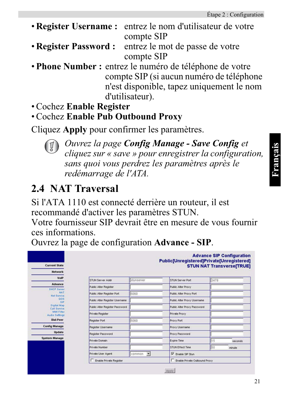 4 nat traversal | Topcom ATA 1110 User Manual | Page 23 / 40