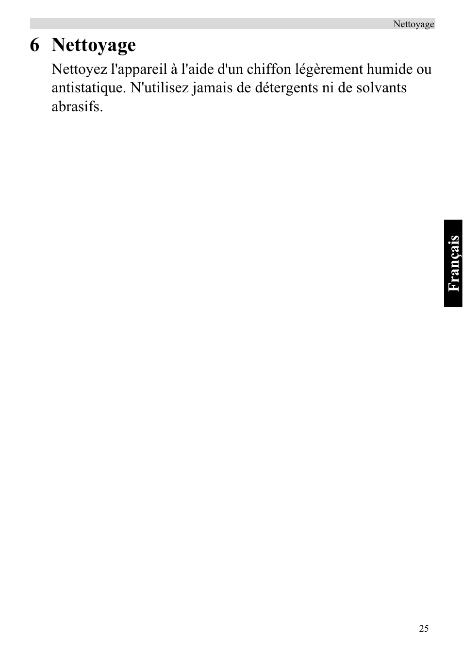 6 nettoyage | Topcom ATA 1110 User Manual | Page 27 / 40