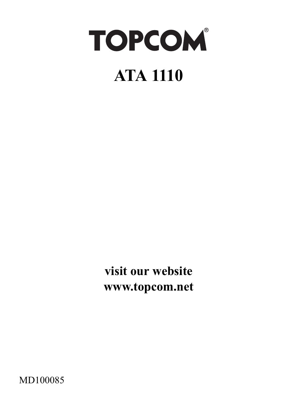 Ata 1110 | Topcom ATA 1110 User Manual | Page 40 / 40