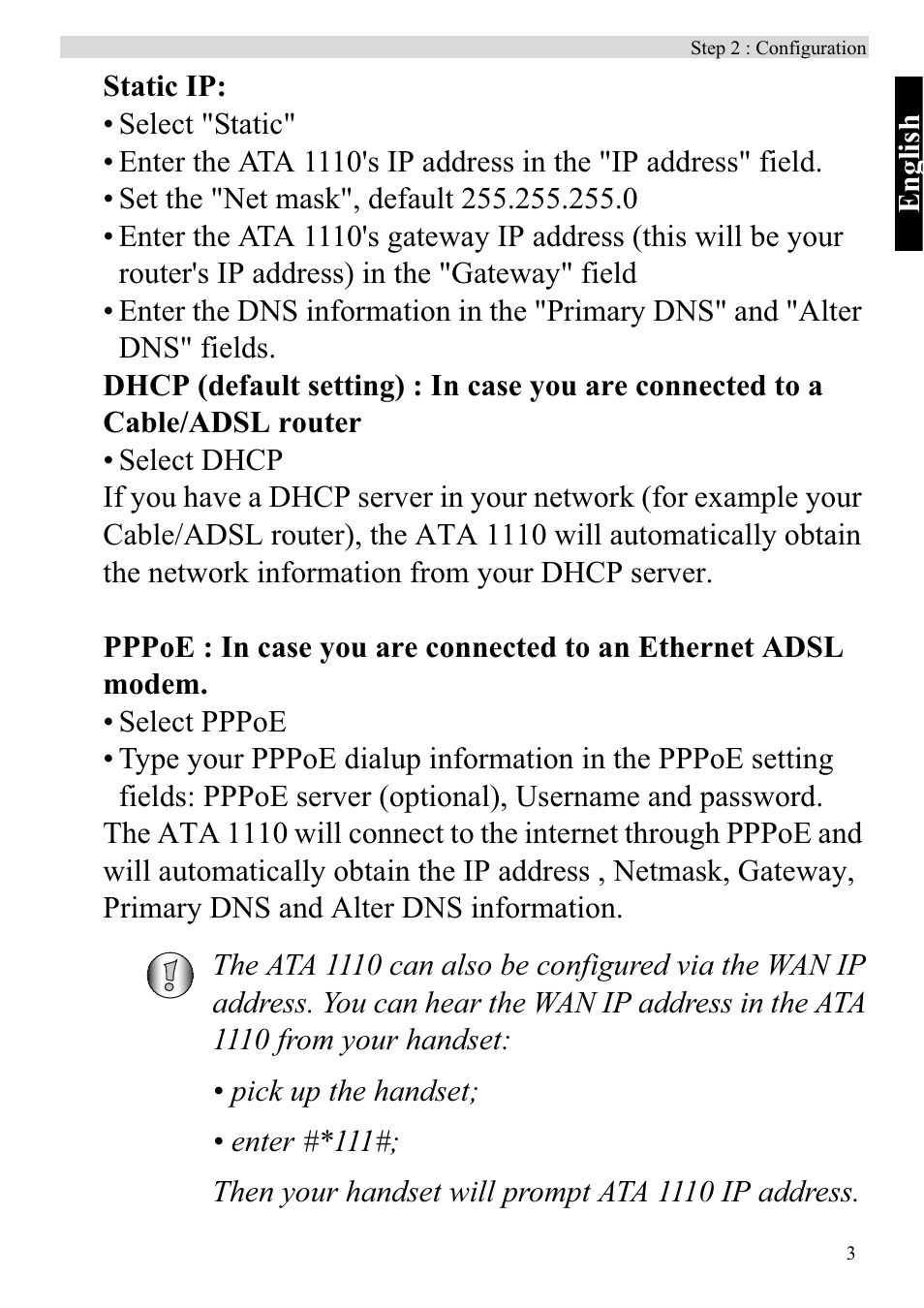 Topcom ATA 1110 User Manual | Page 5 / 40