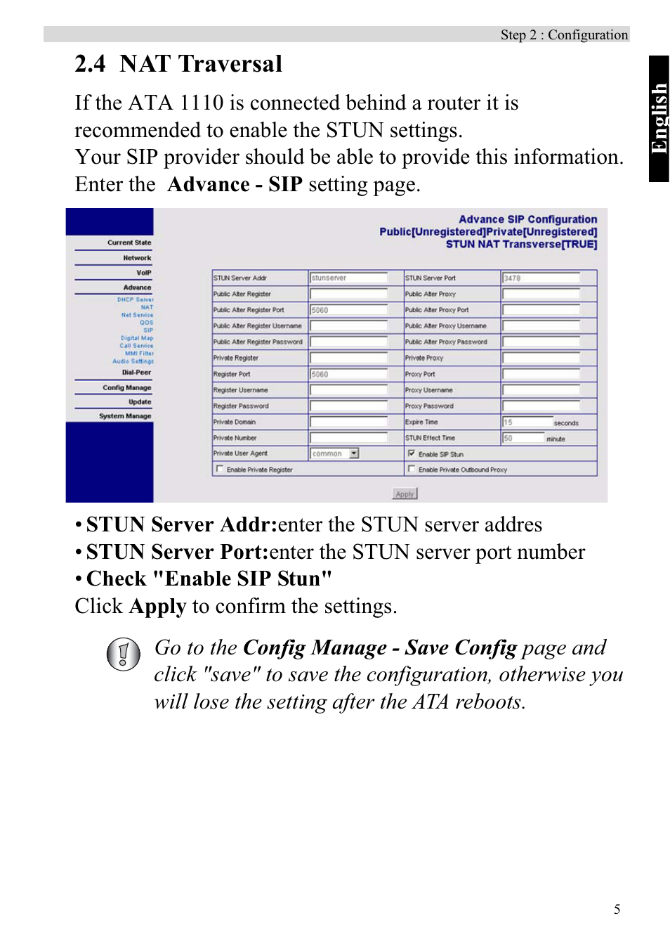 4 nat traversal | Topcom ATA 1110 User Manual | Page 7 / 40