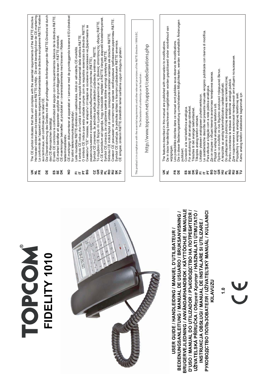 Topcom FIDELITY 1010 User Manual | 108 pages