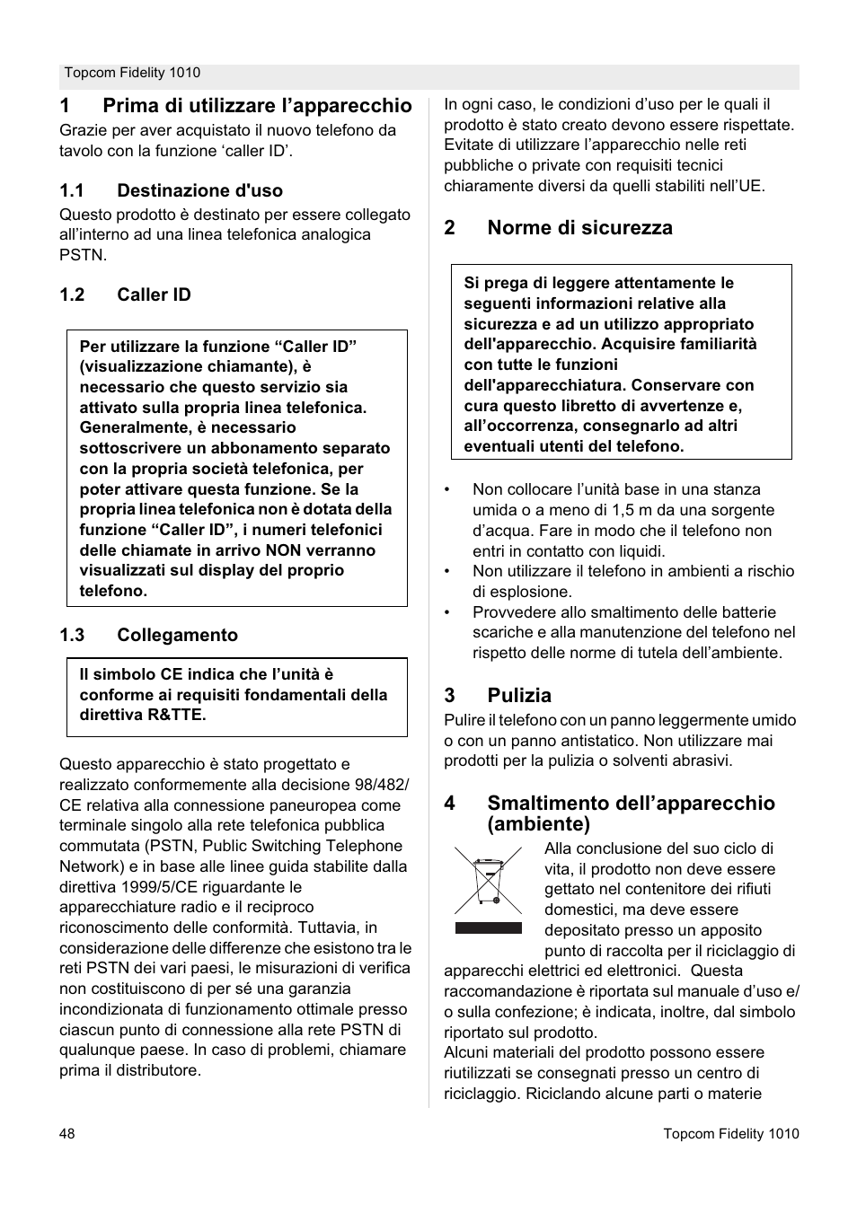 Topcom FIDELITY 1010 User Manual | Page 48 / 108