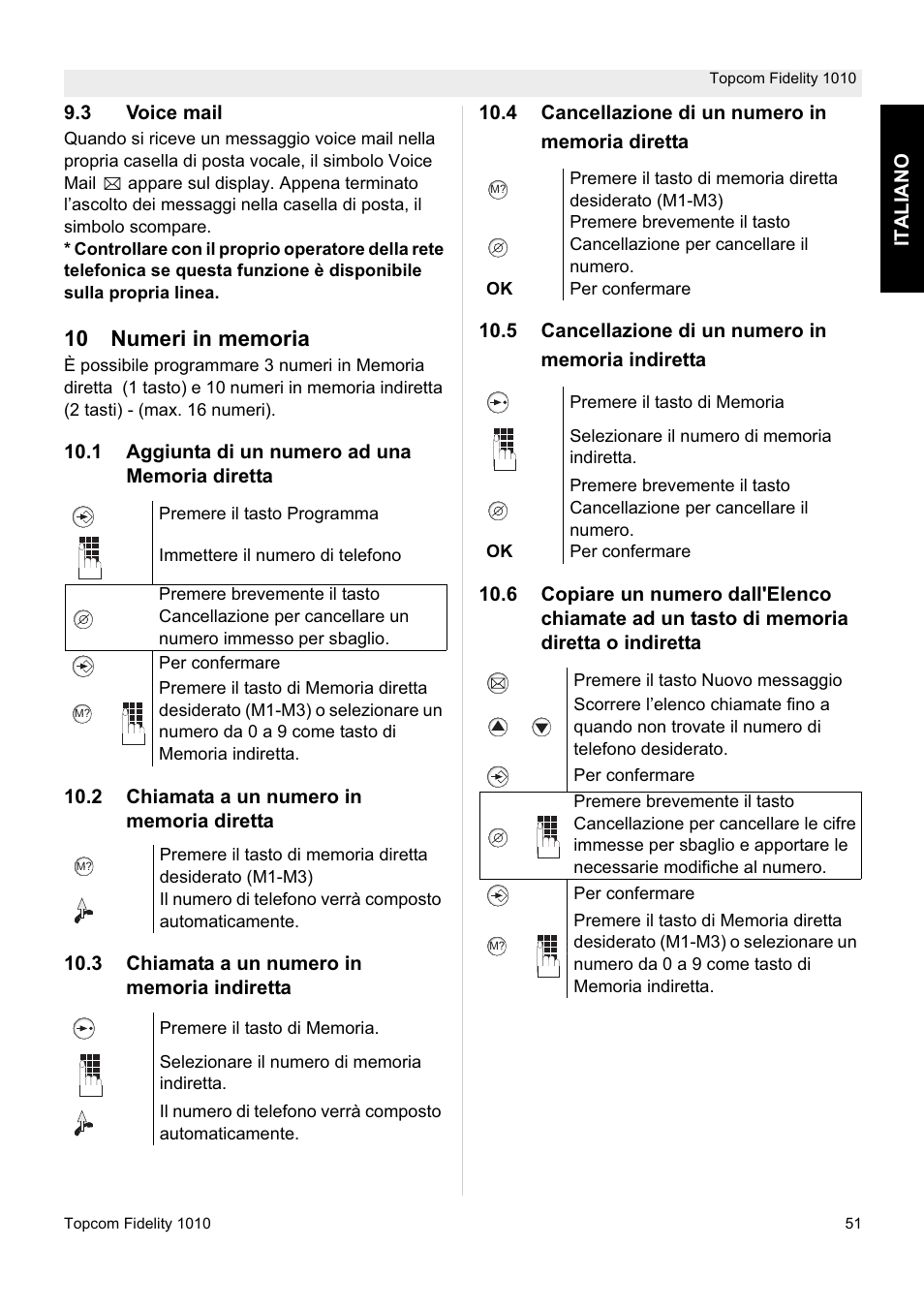 Topcom FIDELITY 1010 User Manual | Page 51 / 108