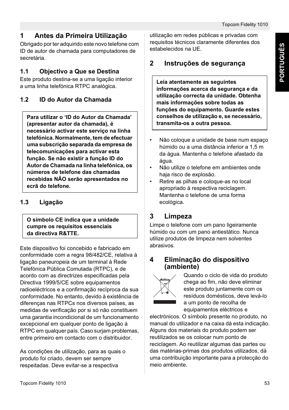 Topcom FIDELITY 1010 User Manual | Page 53 / 108