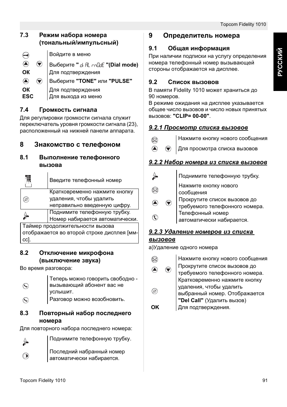 Topcom FIDELITY 1010 User Manual | Page 91 / 108