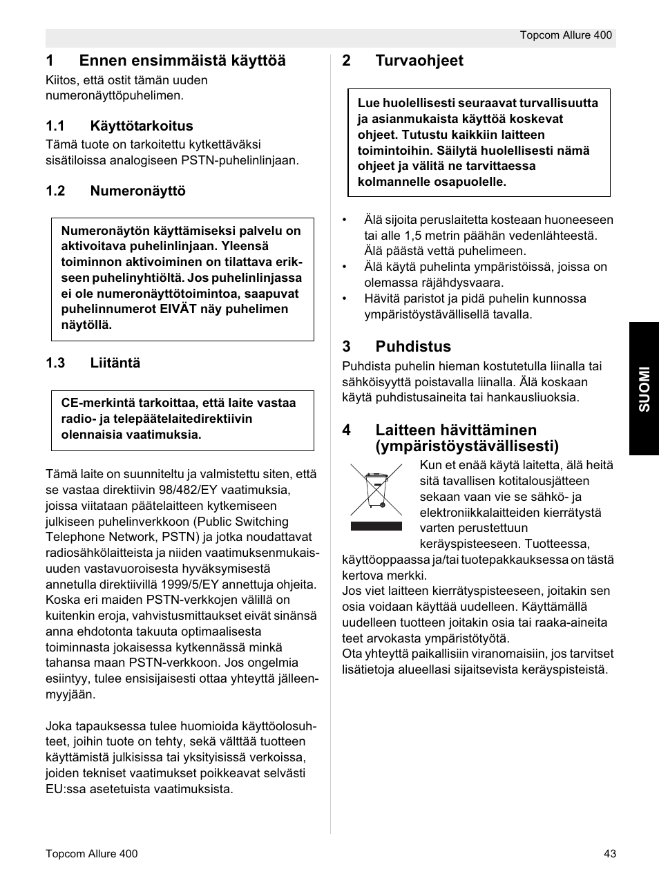 Topcom Allure 400 User Manual | Page 43 / 80